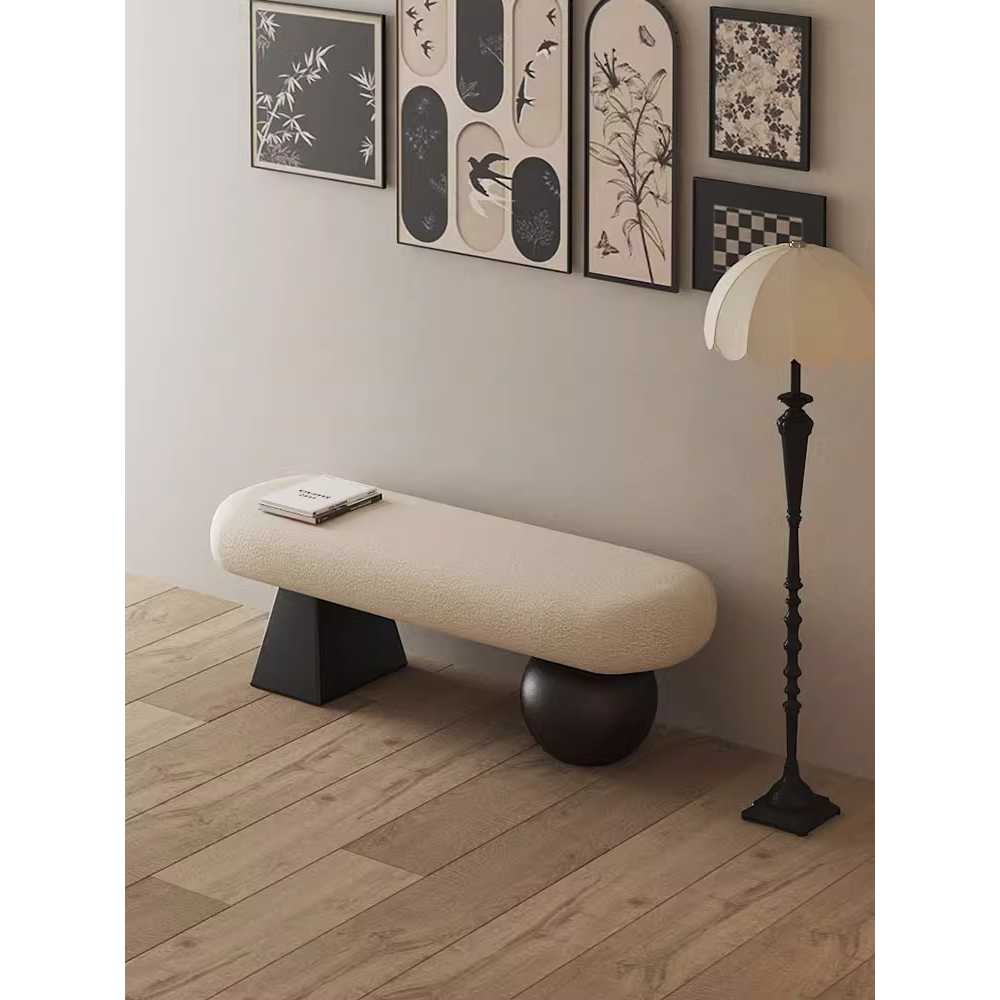 현관 벤치 인테리어 신발장 입구 대기 침대 끝 의자 60x35x40 - 상세 이미지 2