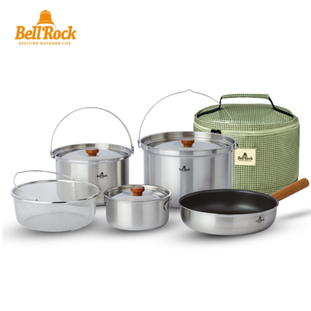 벨락 콤비9 XL 코팅팬 구성 스텐 캠핑 백패킹 식기 코펠 세트