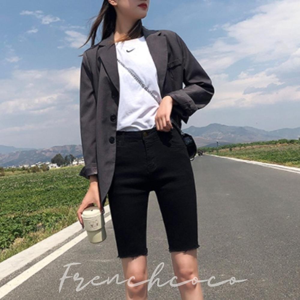 프렌치코코 키작녀 스판 6부 반바지 팬츠 - 상품 이미지