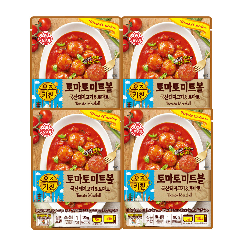 오뚜기 오즈키친 토마토미트볼 180g 4개 - 상품 이미지