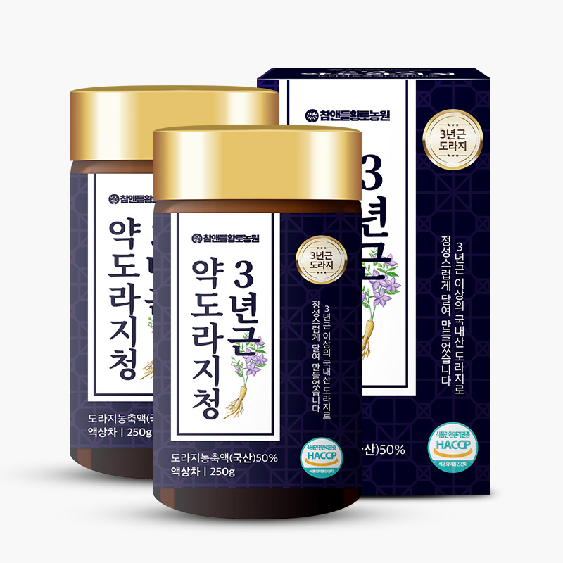 참앤들황토농원 국내산 3년근 약도라지청 250g, 2개 - 상품 이미지
