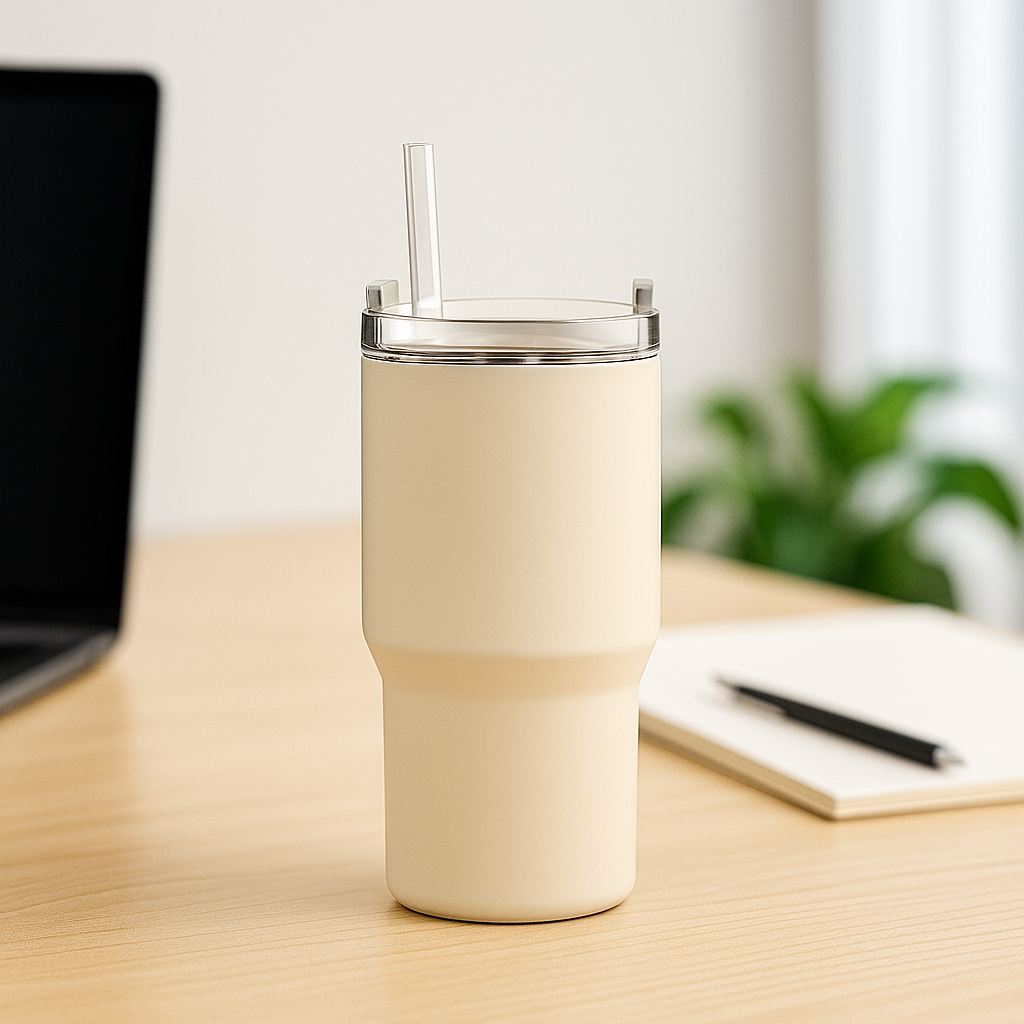 리유저블 보온보냉 진공 스테인레스 텀블러 591ml, 선라이즈