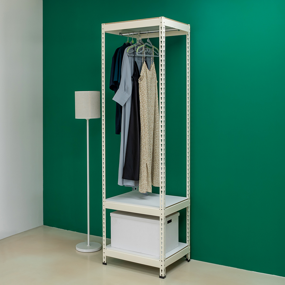 뮤트 시스템행거 드레스룸 옷걸이 조립식 철제 드레스룸 선반 튼튼한 행거 12005002100 - 상세 이미지 4