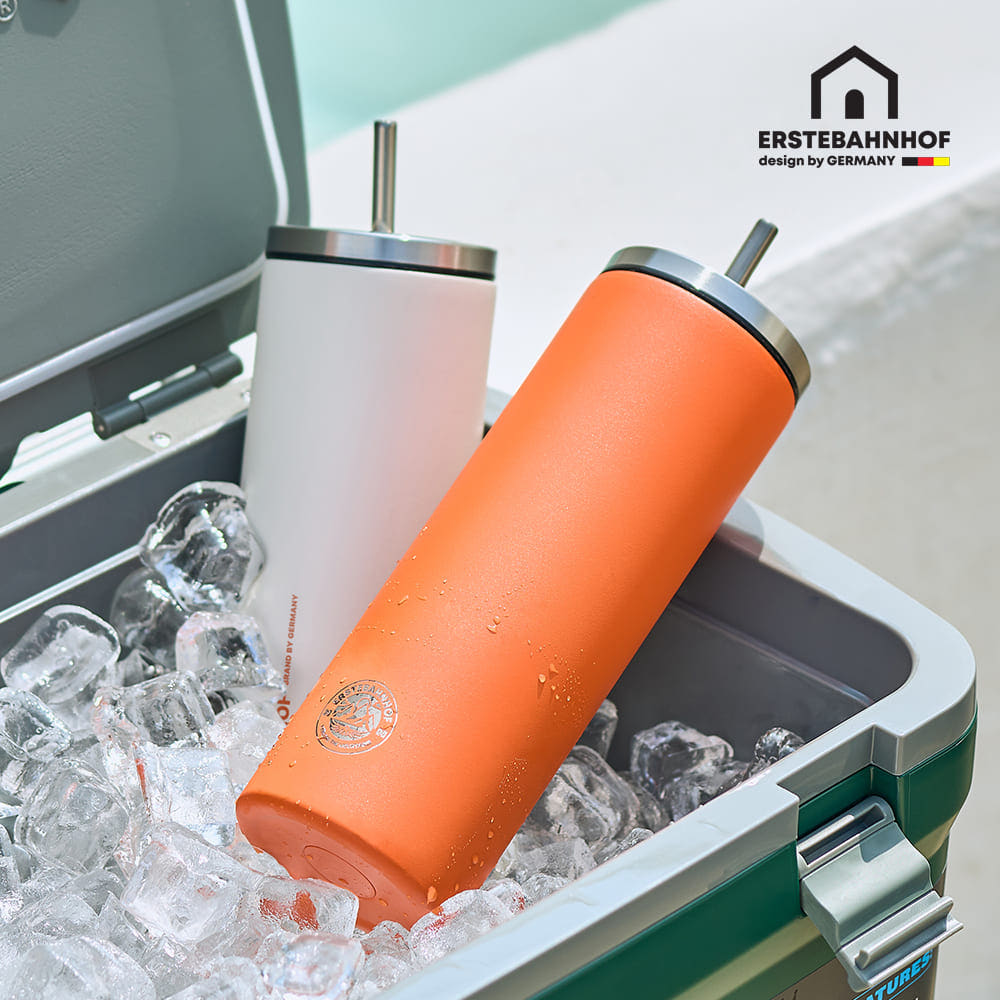 리유저블 보온보냉 진공 스테인레스 텀블러 600ml, 선라이즈