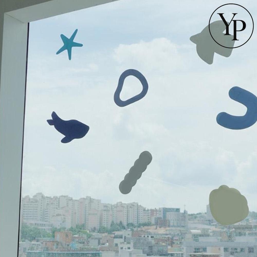 창문 포인트 스티커 시트지 벽지 파스텔 데코 인테리어 장식 - 상품 이미지