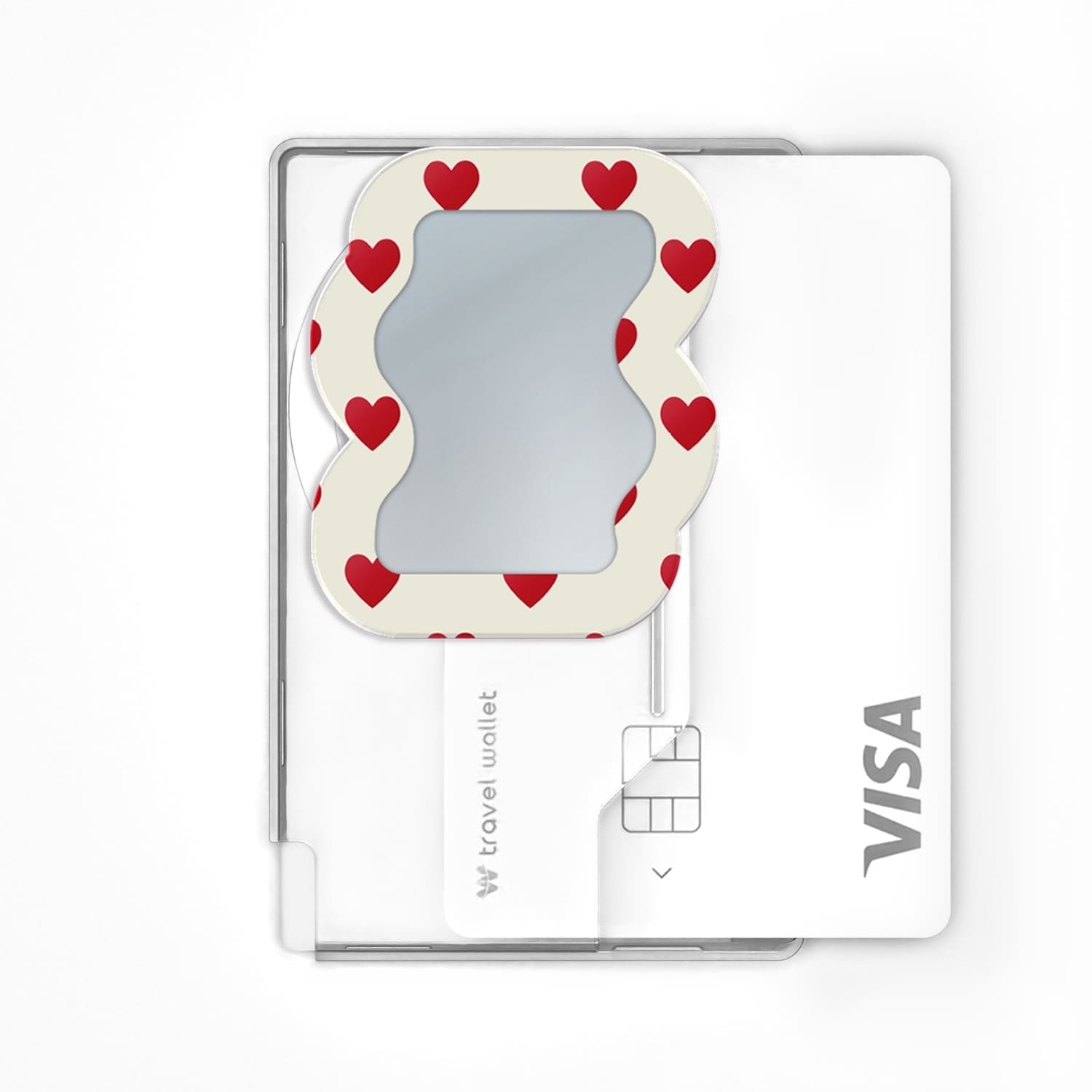 168cm 아이폰 맥세이프 거울 그립톡 카드지갑 웨이브 하트