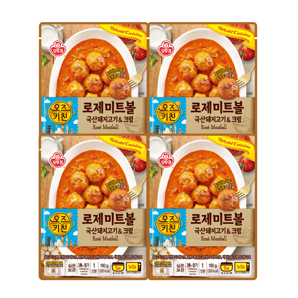 오뚜기 오즈키친 로제미트볼 180g 4개 - 상품 이미지