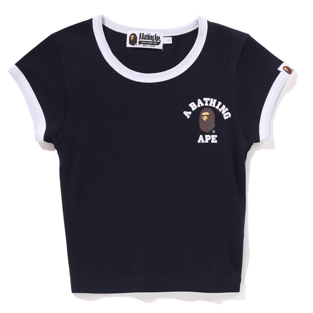 베이프 우먼즈 반팔티 COLLEGE CROPPED TRIM TEE 1L30-209-011 - 상세 이미지 3