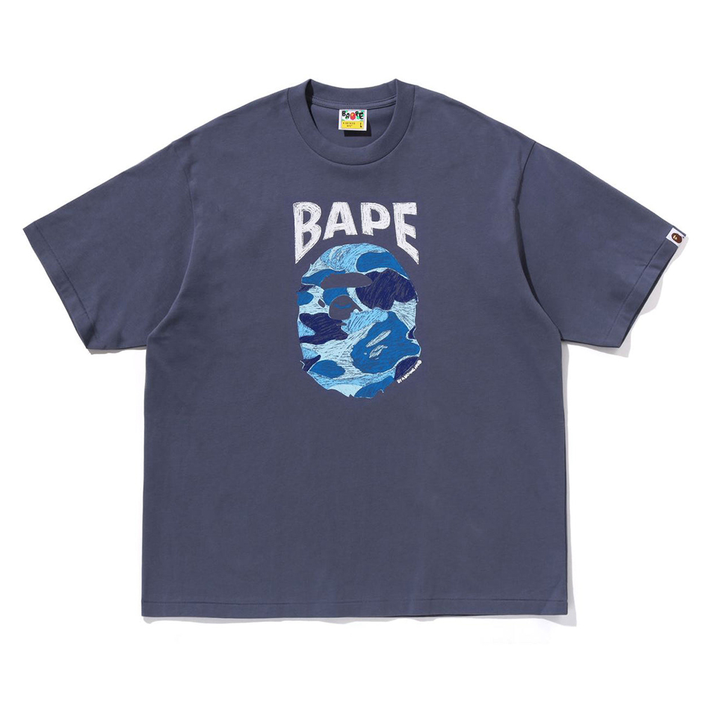 베이프 반팔티 ABC CAMO HAND DRAW APE HEAD RELAXED FIT TEE 1L30-110-340 - 상세 이미지 3