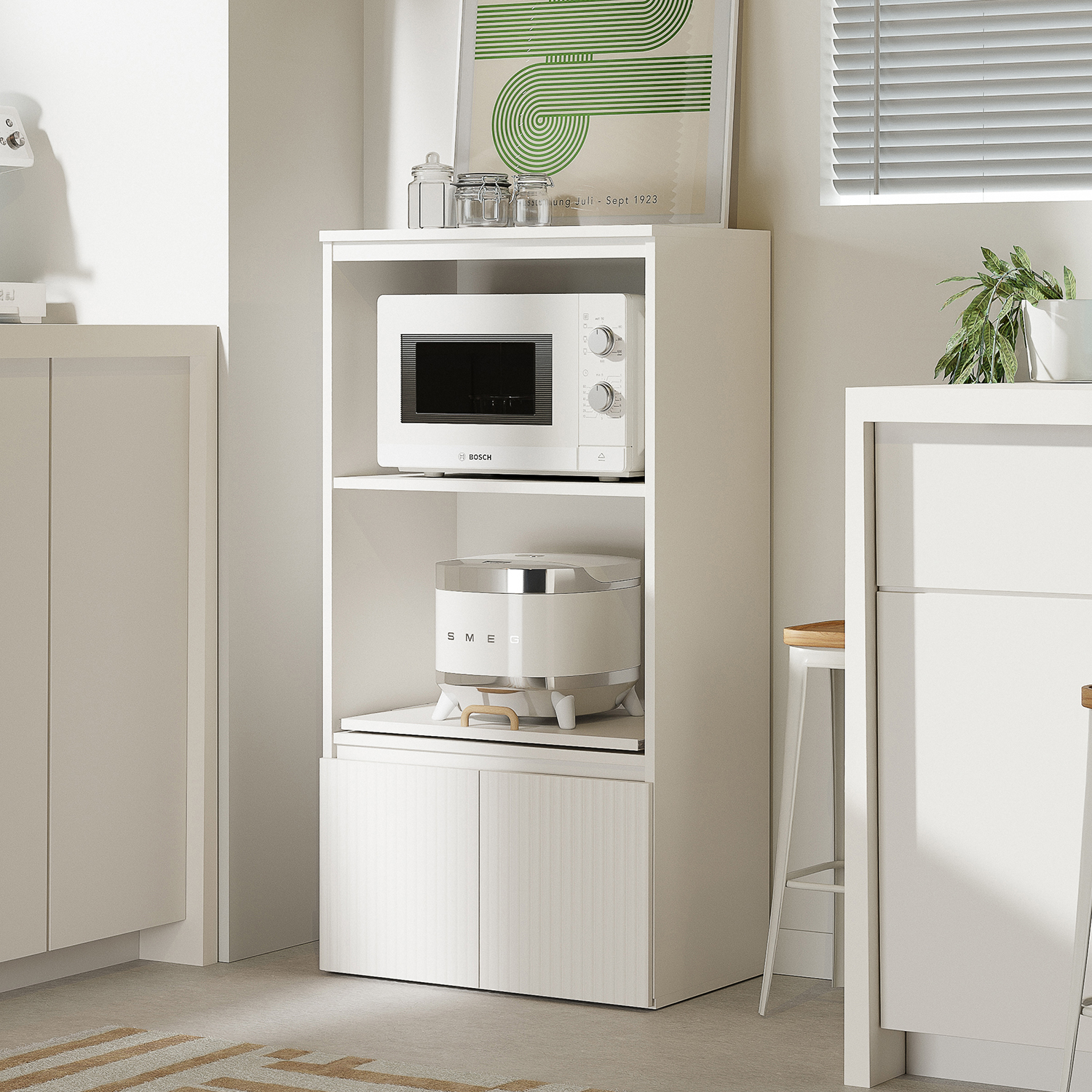 템바보드 렌지대 수납장 600 선반 밥솥 레일 미니 전자렌지대