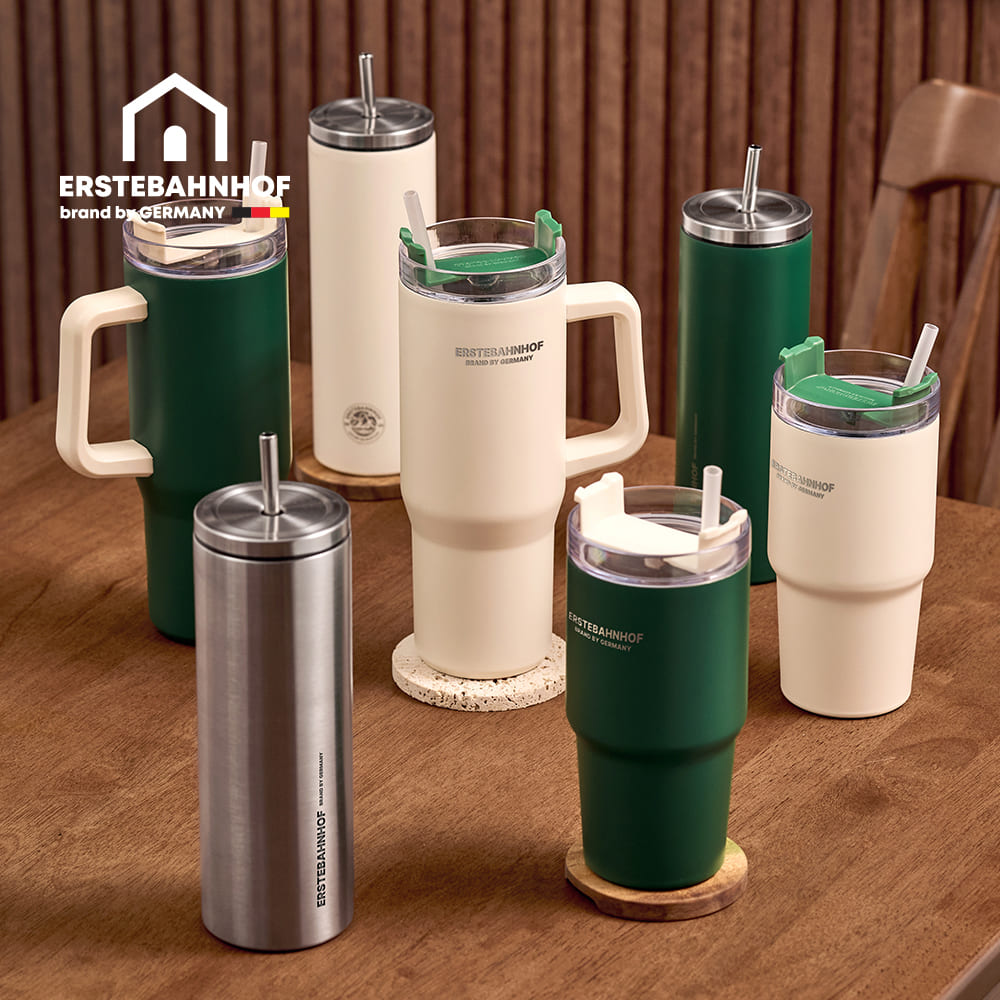 리유저블 보온보냉 진공 스테인레스 텀블러 887ml, 크림