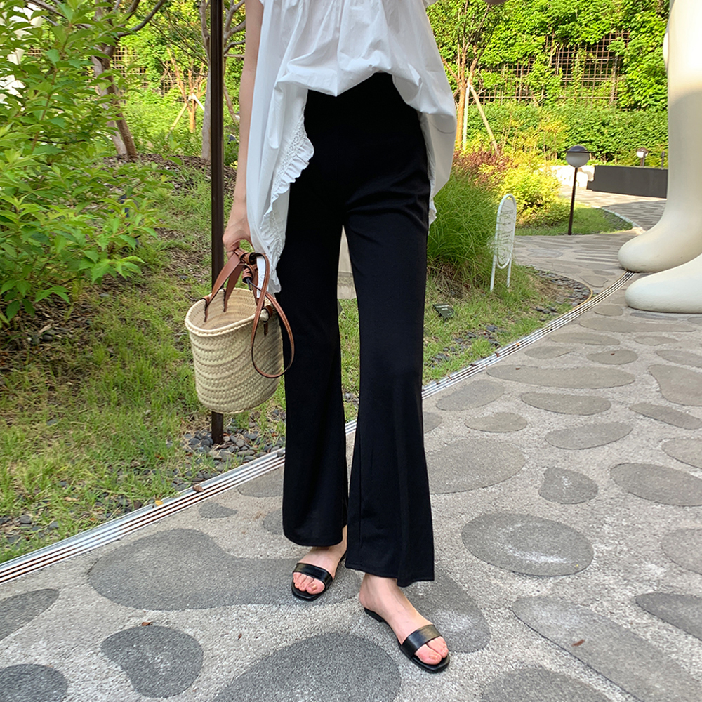 (무배)비에트 세미부츠컷 밴딩 슬랙스 - 상품 이미지