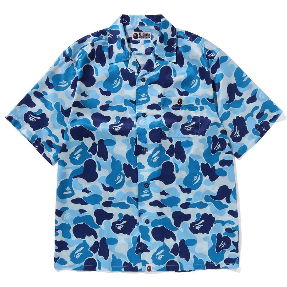 베이프 반팔셔츠 ABC CAMO OPEN COLLAR SS SHIRTS 1L30-132-007 - 메인 이미지