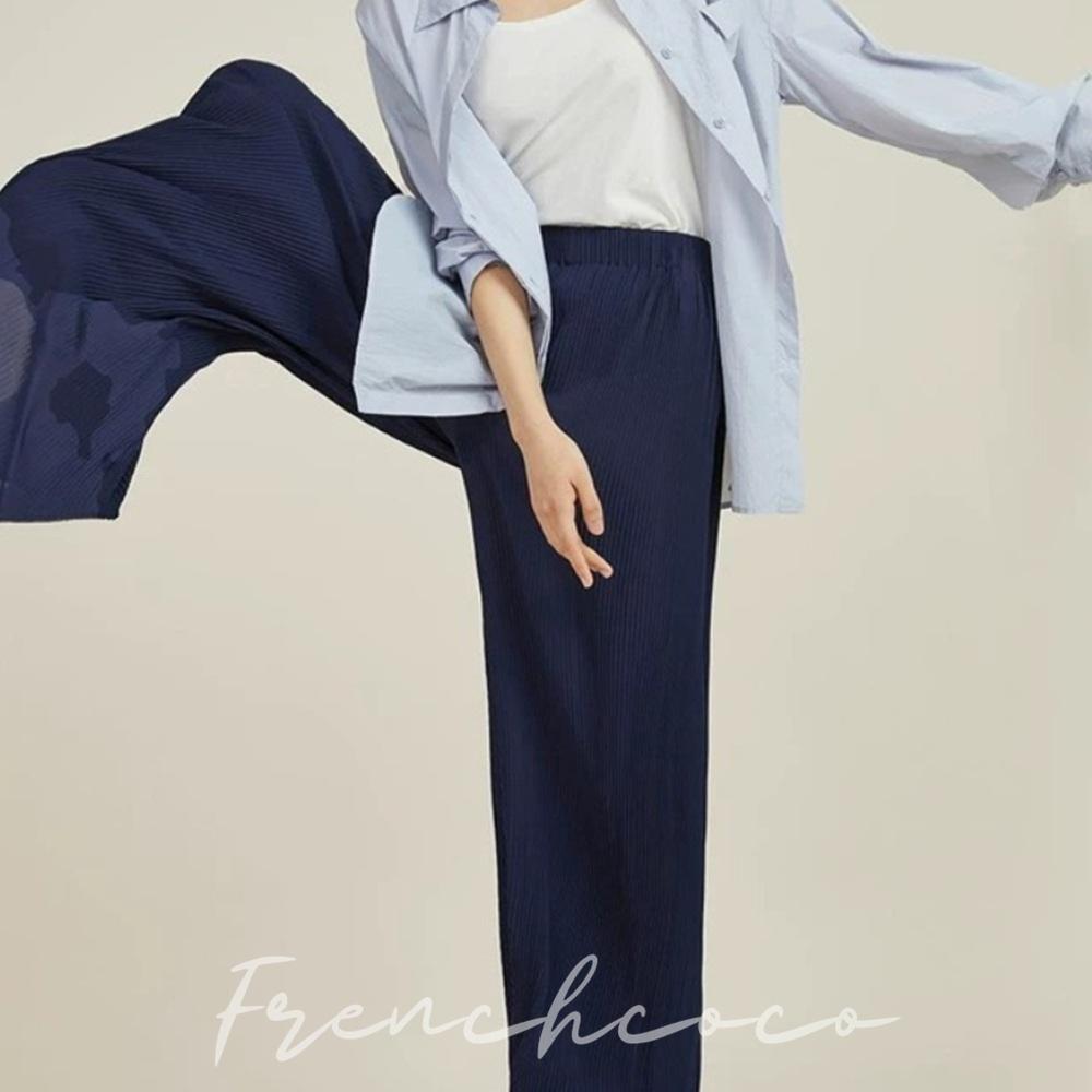 프렌치코코 쿨링 플리츠 바지 시원한 밴딩팬츠