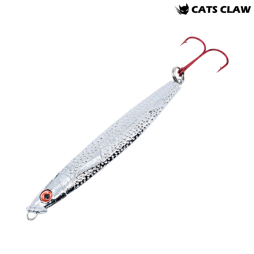 캣츠크로우 멸치지그 크롬 메탈지그 더블훅, 100g - 메인 이미지