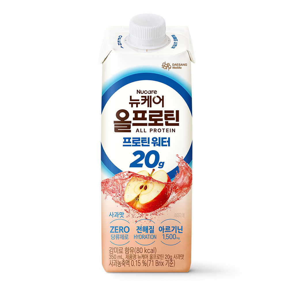 [단백질 20g] 뉴케어 올프로틴 워터 사과맛 350mL 18팩 단백질음료 이미지 2