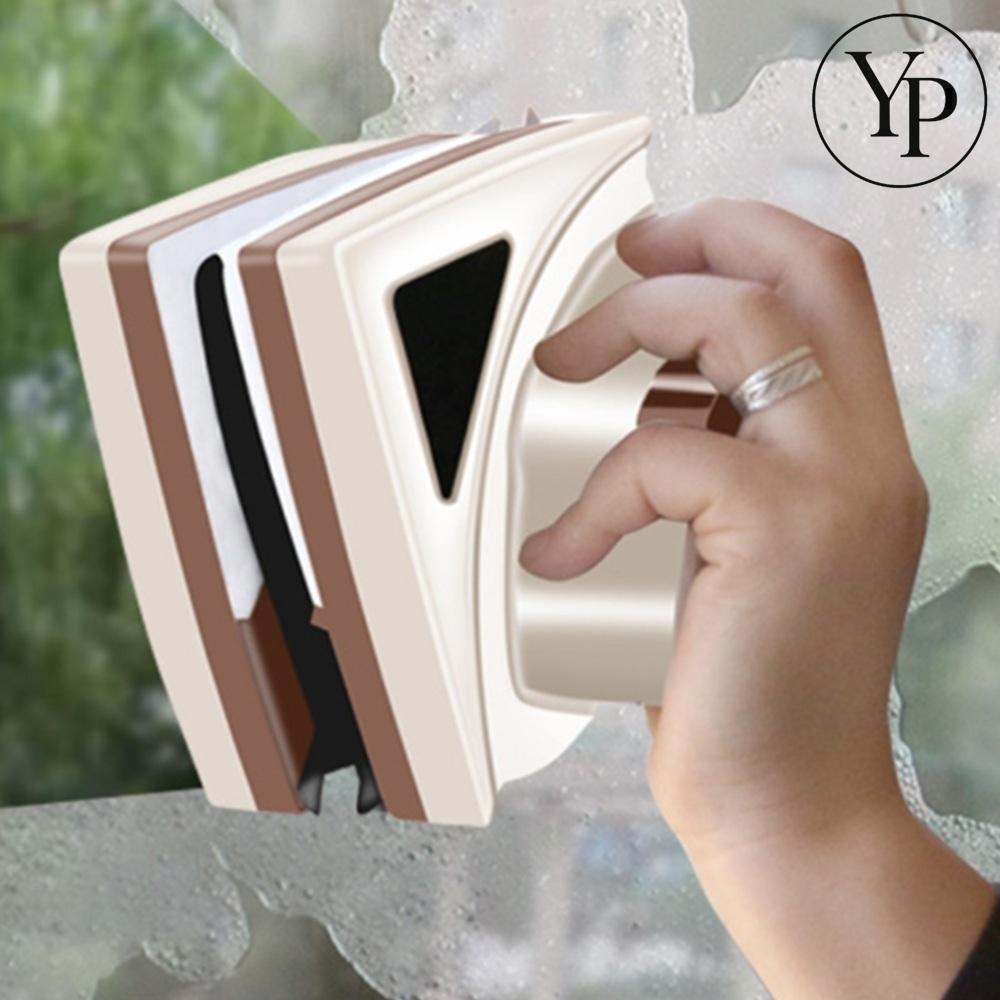 창문 자석 유리창 청소기 스퀴지 양면 샷시 닦기 손잡이형 창클리너