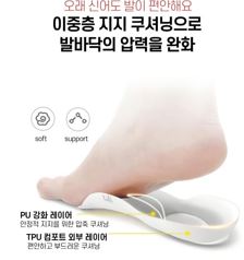 이봉주 아치 깔창 아치본 핀 스본 본 족저근막염 무지외반증 오다리 솔루션 M L 이미지 6