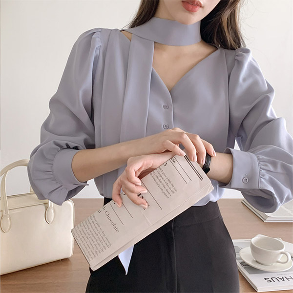 (컬러 추가) 러브유 타이 블라우스 bs7719