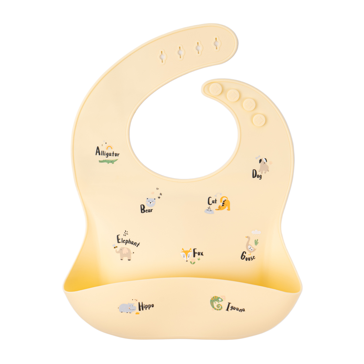 리틀그립 프리미엄 올 실리콘 턱받이 크림애니멀