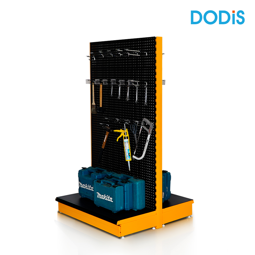 하이퍼 공구진열대 중앙용 공구 정리대 타공판 보관 스탠드 1000x500x1245