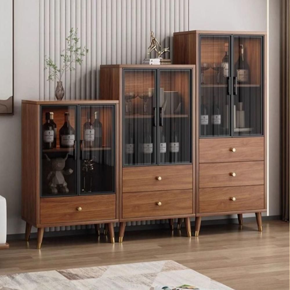 거실 와인 캐비닛 양주진열장 LED 모듈형 수납장 소 60x35x100 조립식
