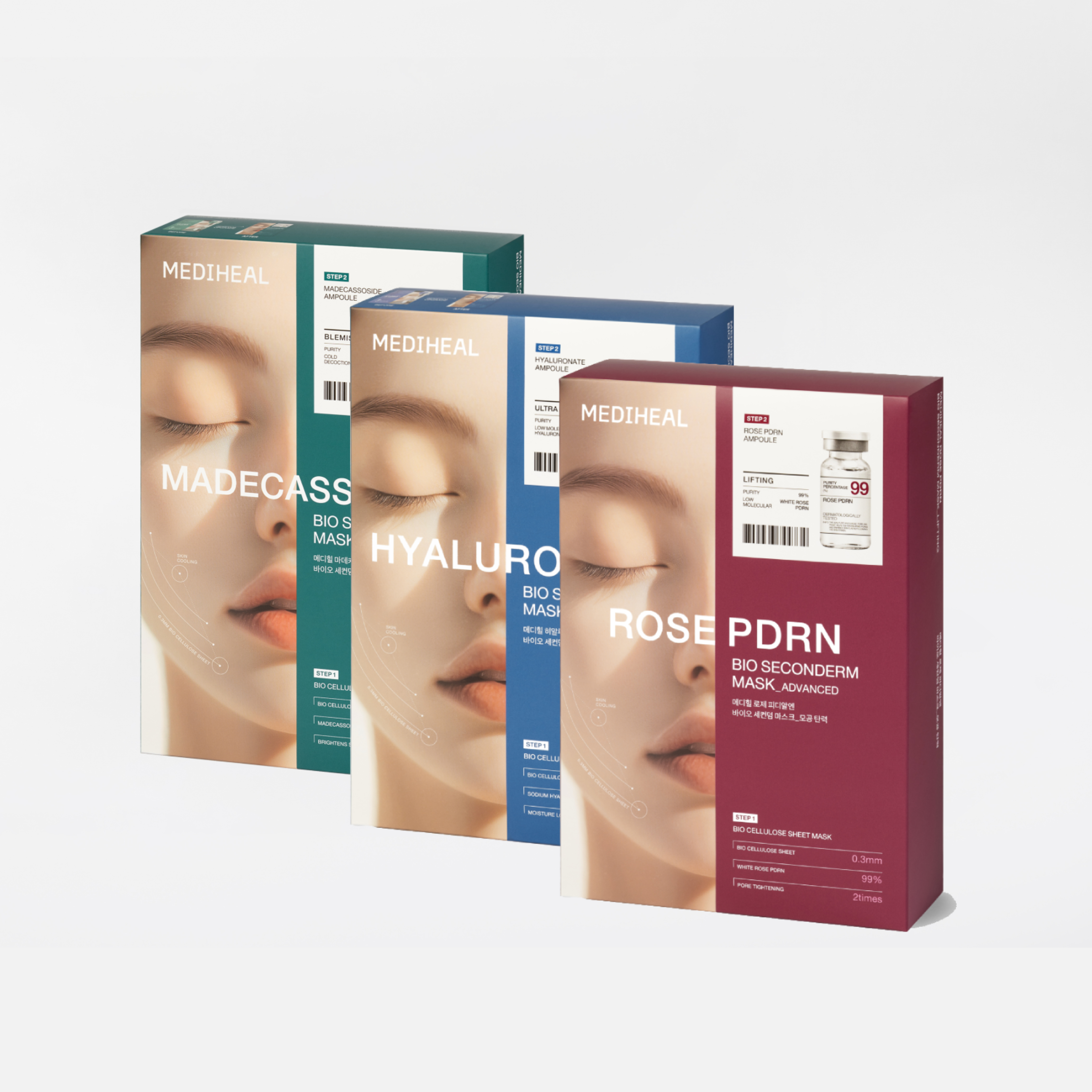 메디힐 로제 PDRN 바이오 세컨덤 마스크 10매 / 식물성 장미 피디알엔 (모공 탄력/앰플 동봉) - 상세 이미지 4