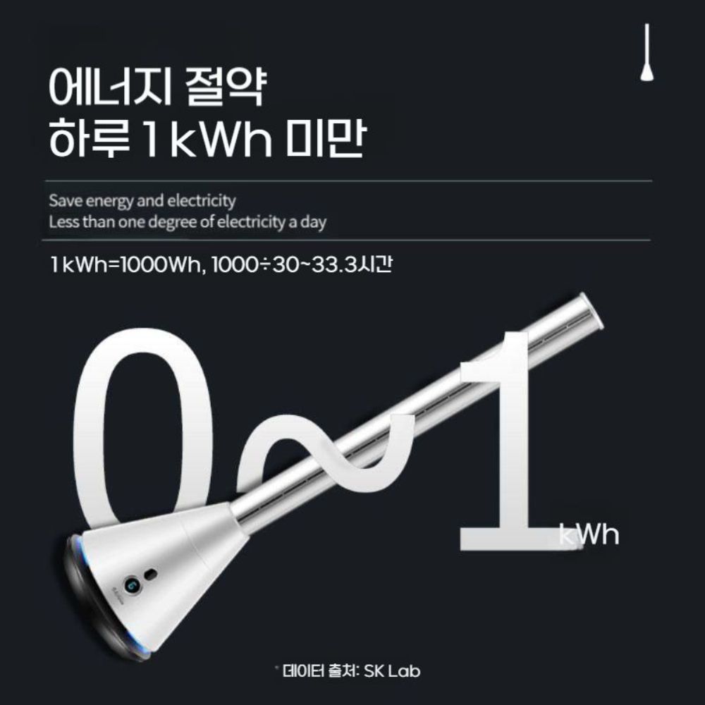 저소음 날개 없는 선풍기 타워팬 플로어 스탠딩 가정용 공기 순환 에너지 절약 리모컨 - 상세 이미지 4