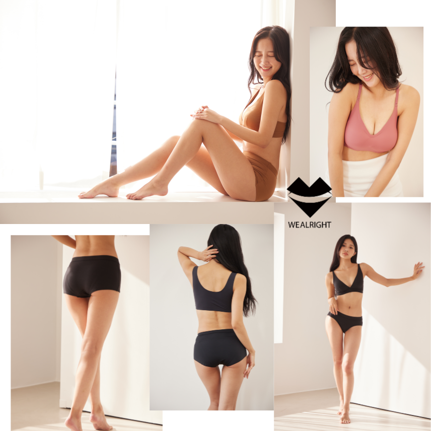 위올라잇 브라팬티세트 브라렛 노와이어 여자속옷 모달 이미지 7