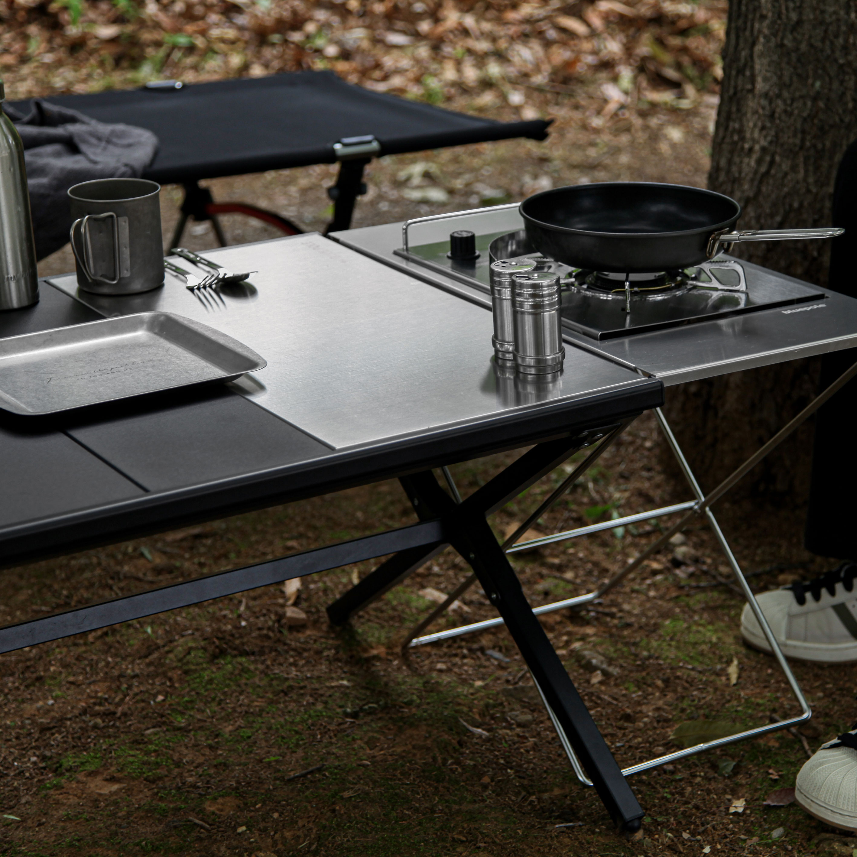 블루폴 반타엑스 테이블 폴딩 접이식 IGT 캠핑 테이블 매트블랙