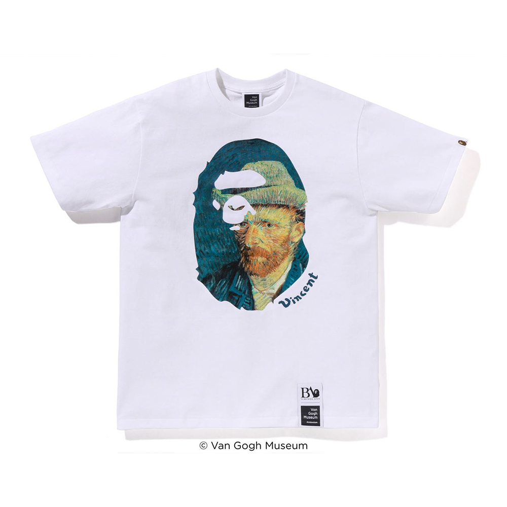 베이프 X VGM 반팔티 APE HEAD CANVAS ART TEE 1L23-110-909 - 상품 이미지