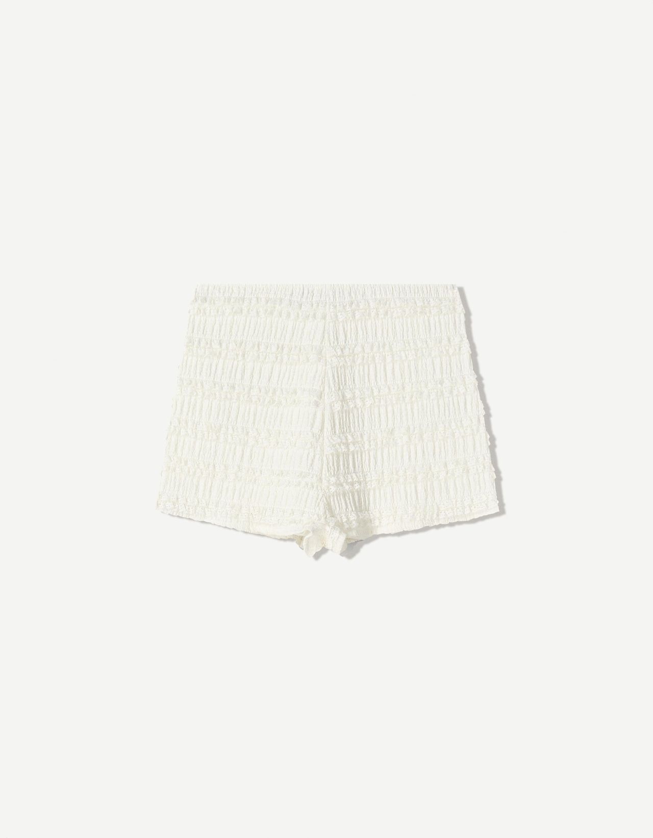 버쉬카 텍스처 와플 니트 러플 반바지 8336/662 OFF WHITE - 상세 이미지 4