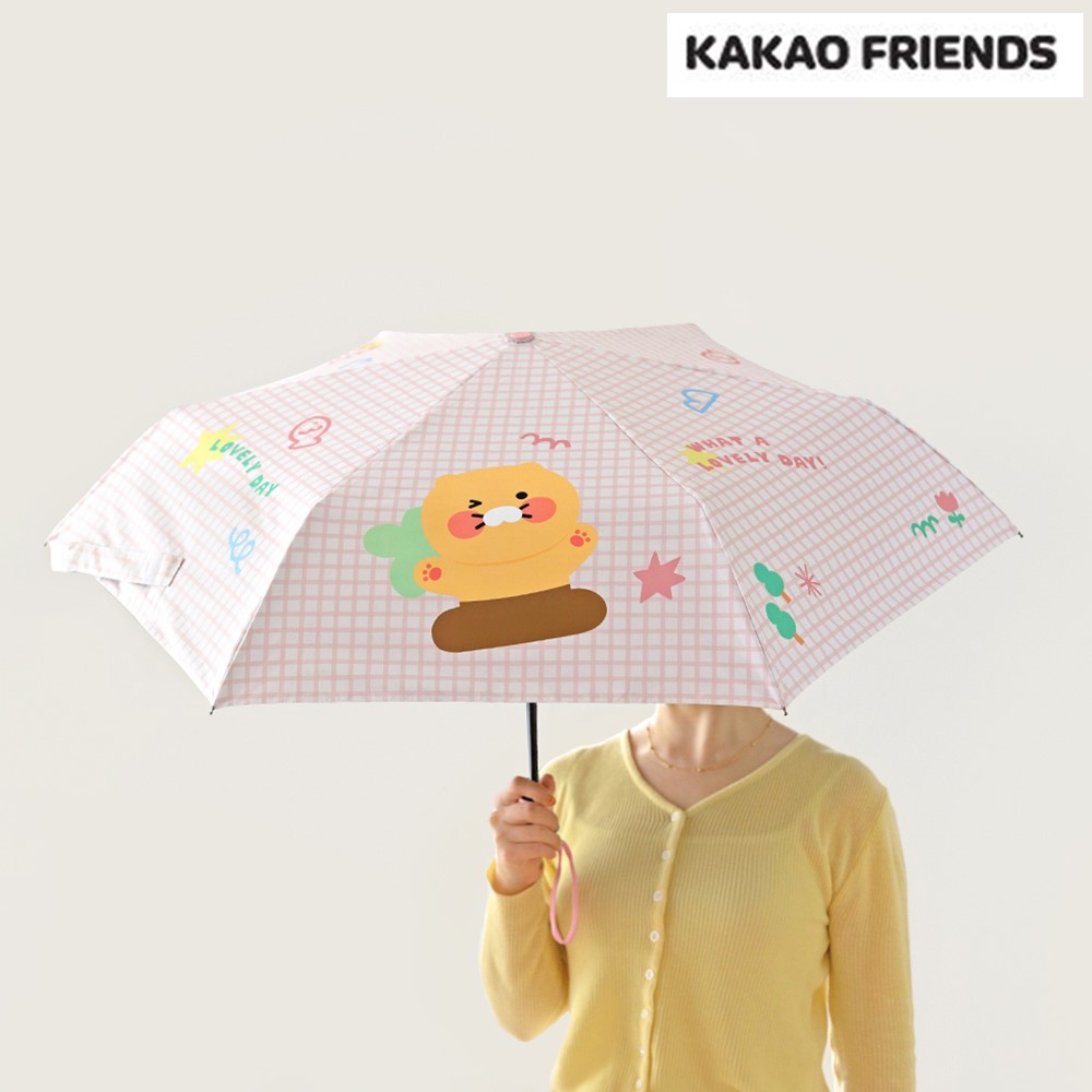 춘식이 3단 우산 자동 카카오 양우산 자외선차단 우산선물 장마철 굿즈