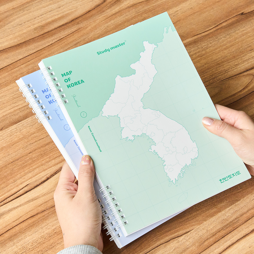 [SET] 뮤니드 스프링 한반도 지도 코넬 그리드 노트 2권 세트 - 상세 이미지 3