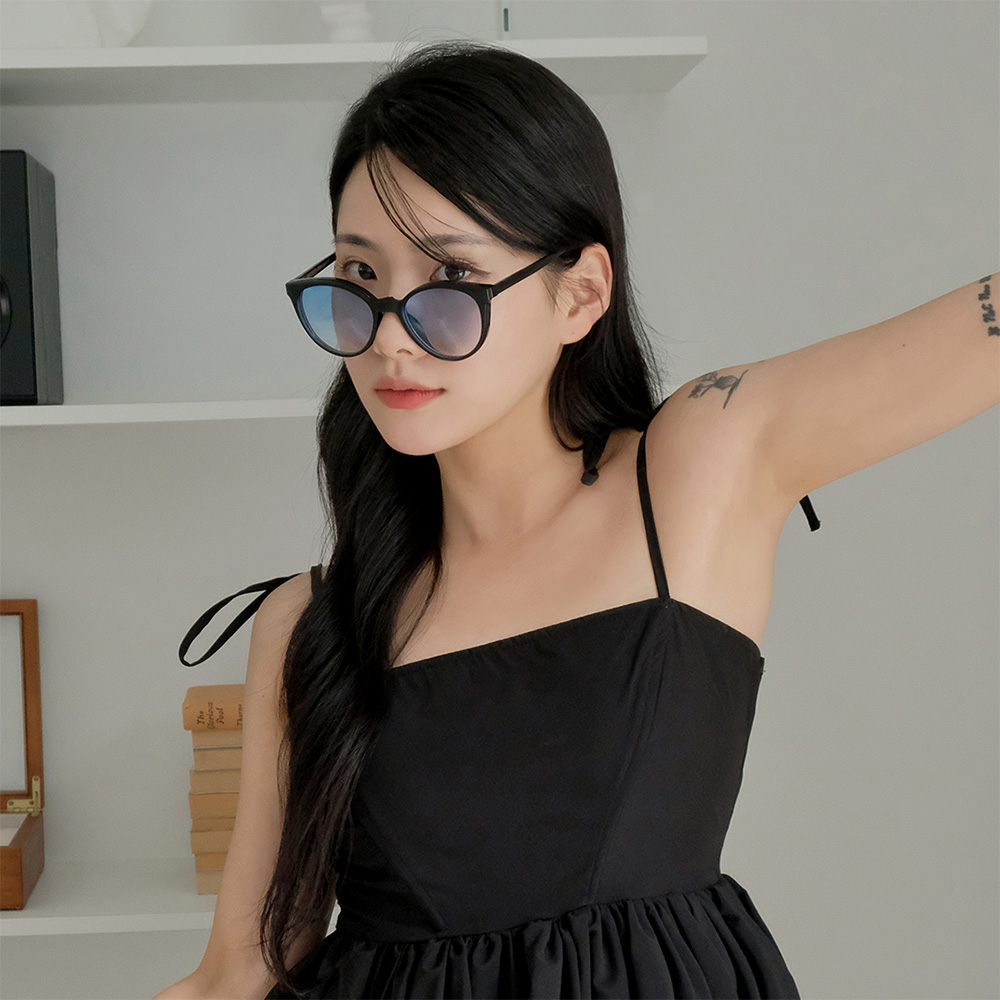 [파우치포함] 자석 탈부착 컬러 선글라스 뿔테안경 이미지 6