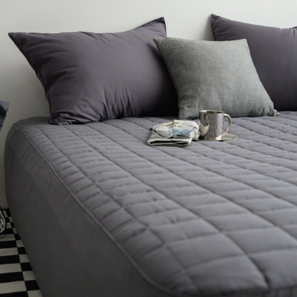 라포니 국산 순면 누빔 침대 매트리스 밴딩 커버 9컬러 5사이즈