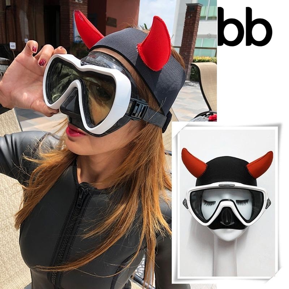 다이빙 수모 고양이 수영모 스쿠버 바다 토끼 커플 프리다이빙 귀여운 블랙 고양이 free - 상세 이미지 3