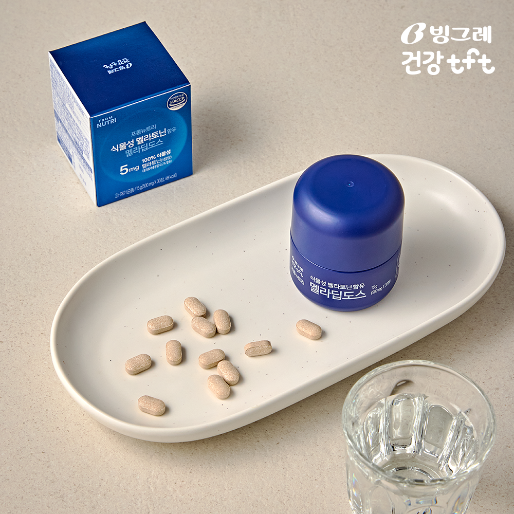 빙그레 프롬뉴트리 멜라딥도스 미국 식물성 멜라토닌 5mg 함유 30정, 6개 이미지 2