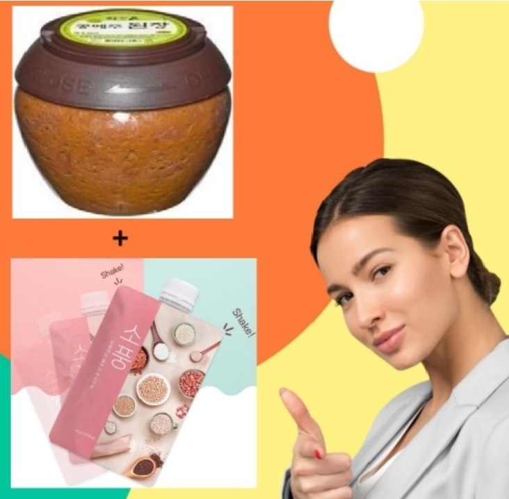 장일품된장 된장 2kg+소풍 미숫가루 40g 5입 - 메인 이미지