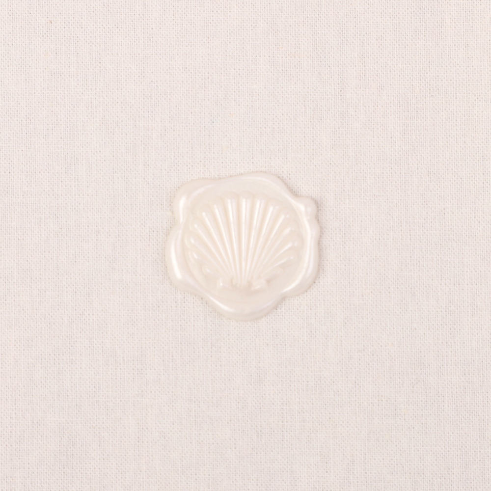 쉘 실링왁스 스티커 펄 조개 원형 청첩장 봉투 결혼 25mm 25p - 상세 이미지 3