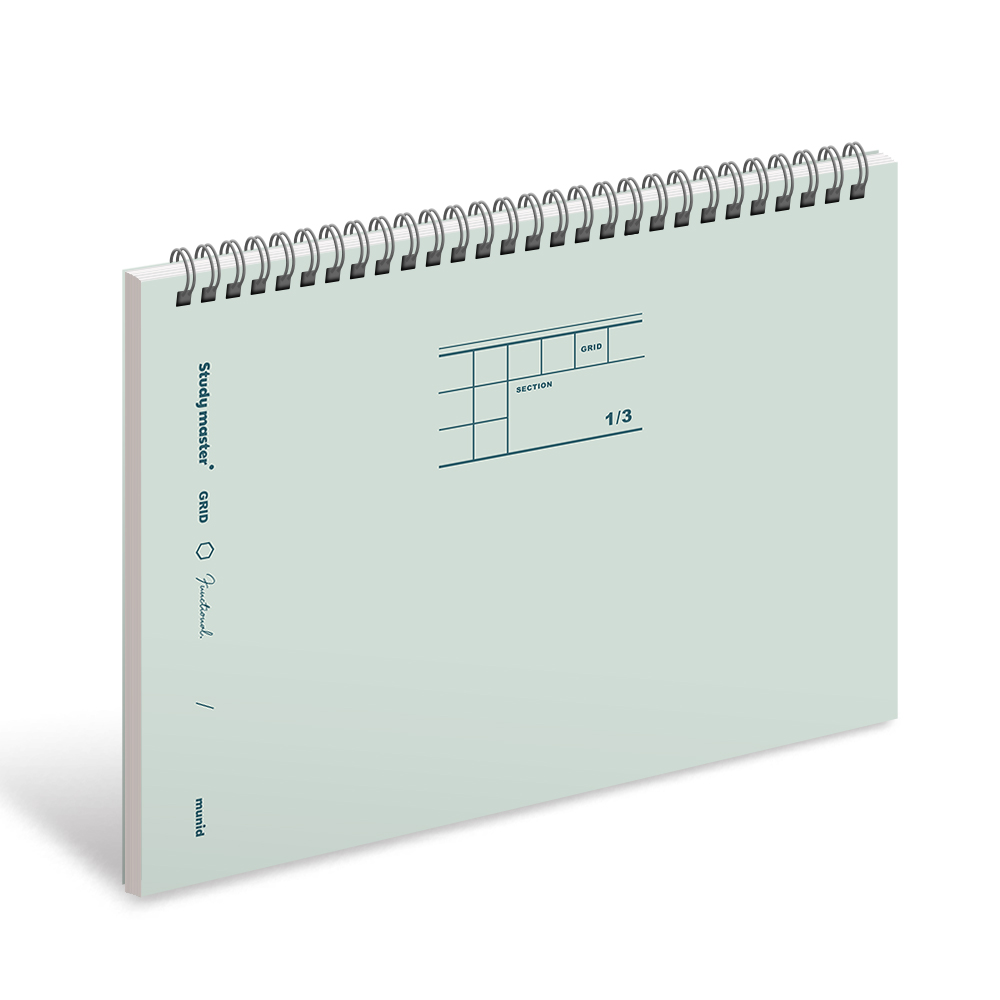 [SET] 뮤니드 스프링 가로 상철 3분할 3mm 그리드 노트 4종 세트 이미지 4
