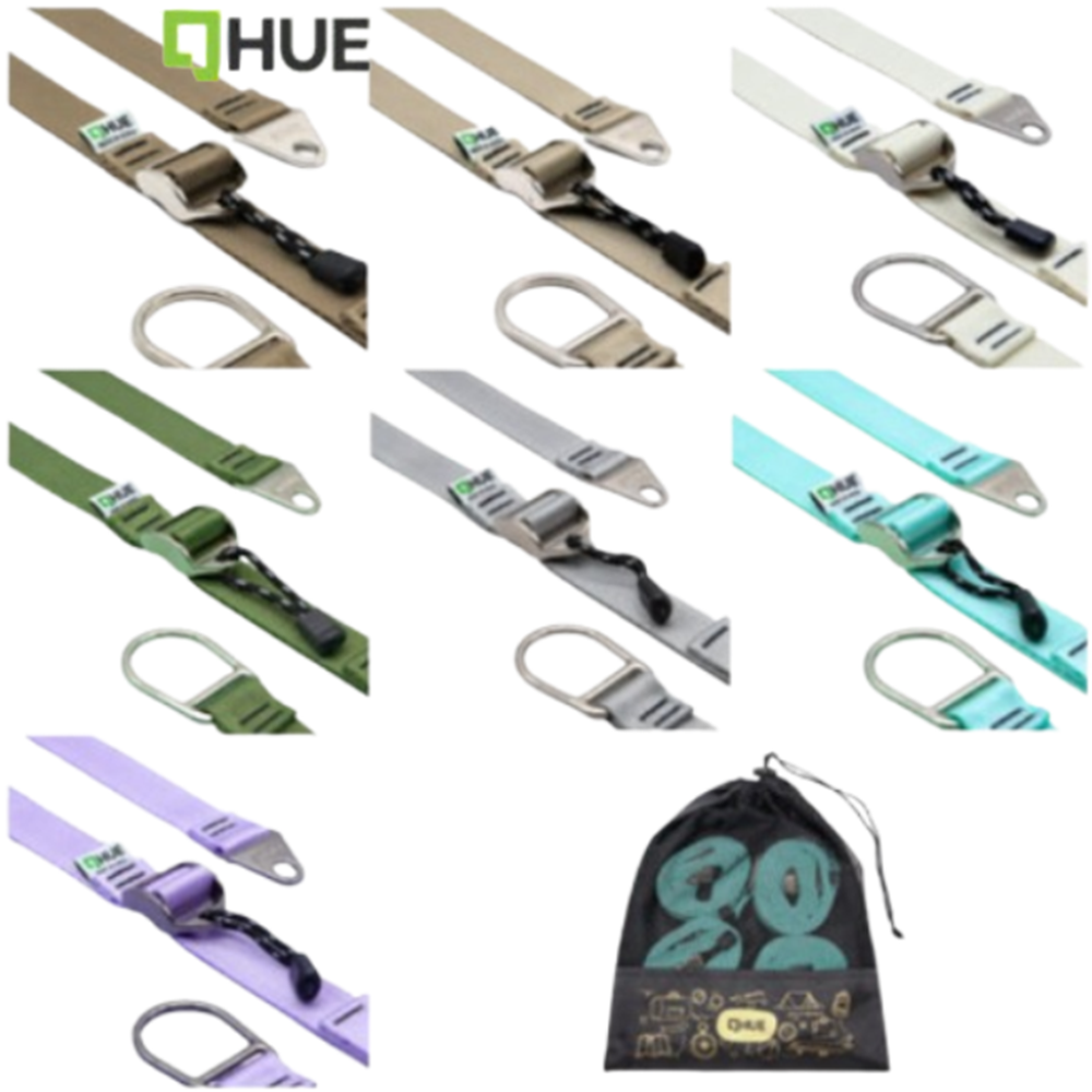 휴캠핑 타프 웨빙 자동 길이조절 파우치,메인웨빙 4개 세트 스트링 끈 줄 스트랩