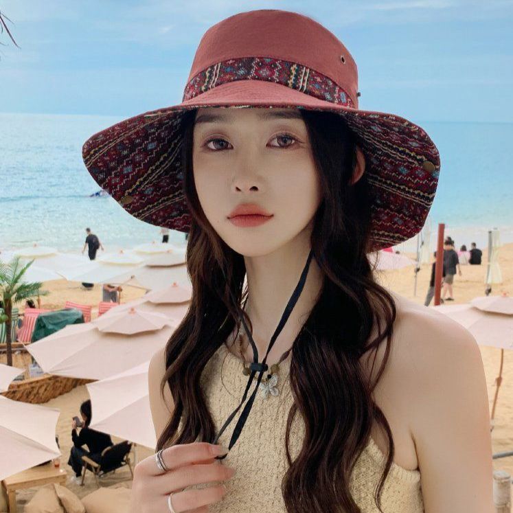 서부 해변 모자 여성 라탄 카우보이 승마 챙넓은 - 상세 이미지 5