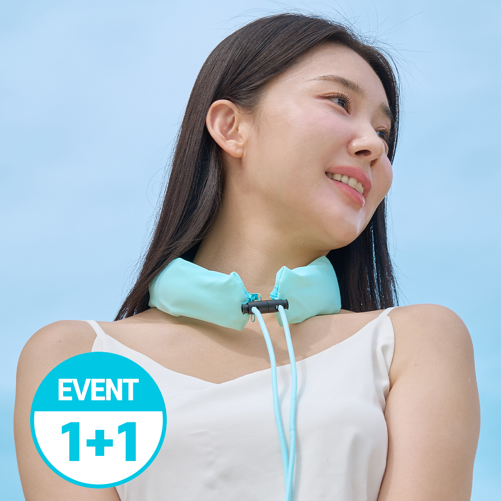 1+1 힐링팩토리 쿨민트 나인 넥쿨러 쿨 스카프 쿨링 아이스 넥밴드 여름 골프 얼음 목걸이 2개구성 - 메인 이미지