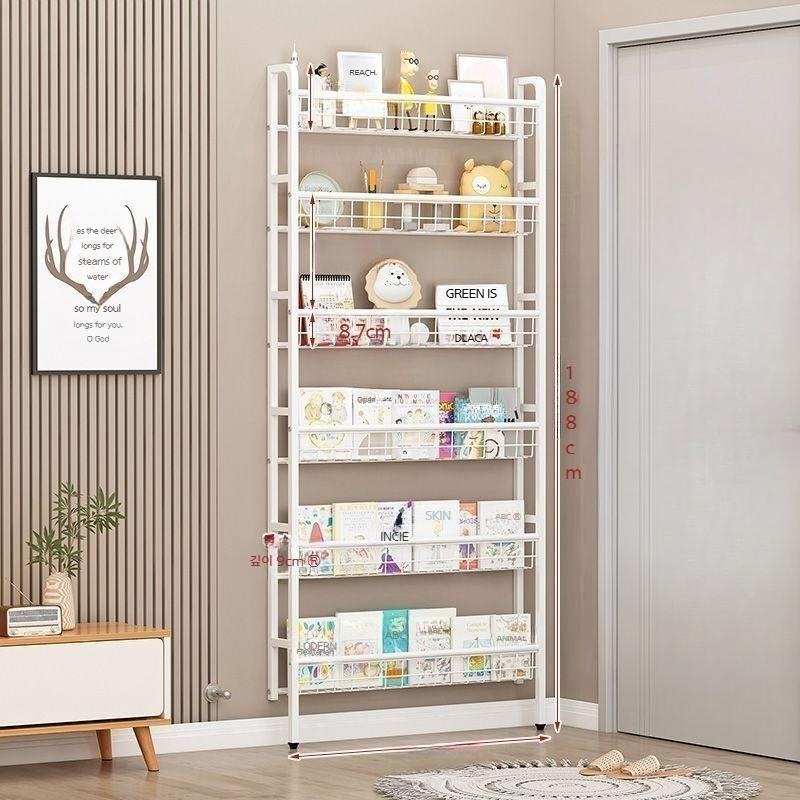 틈새 수납장 욕실 현관용 초슬림 선반 문뒤 정리함 문뒤책장 102cm-9cm 1개 - 상품 이미지