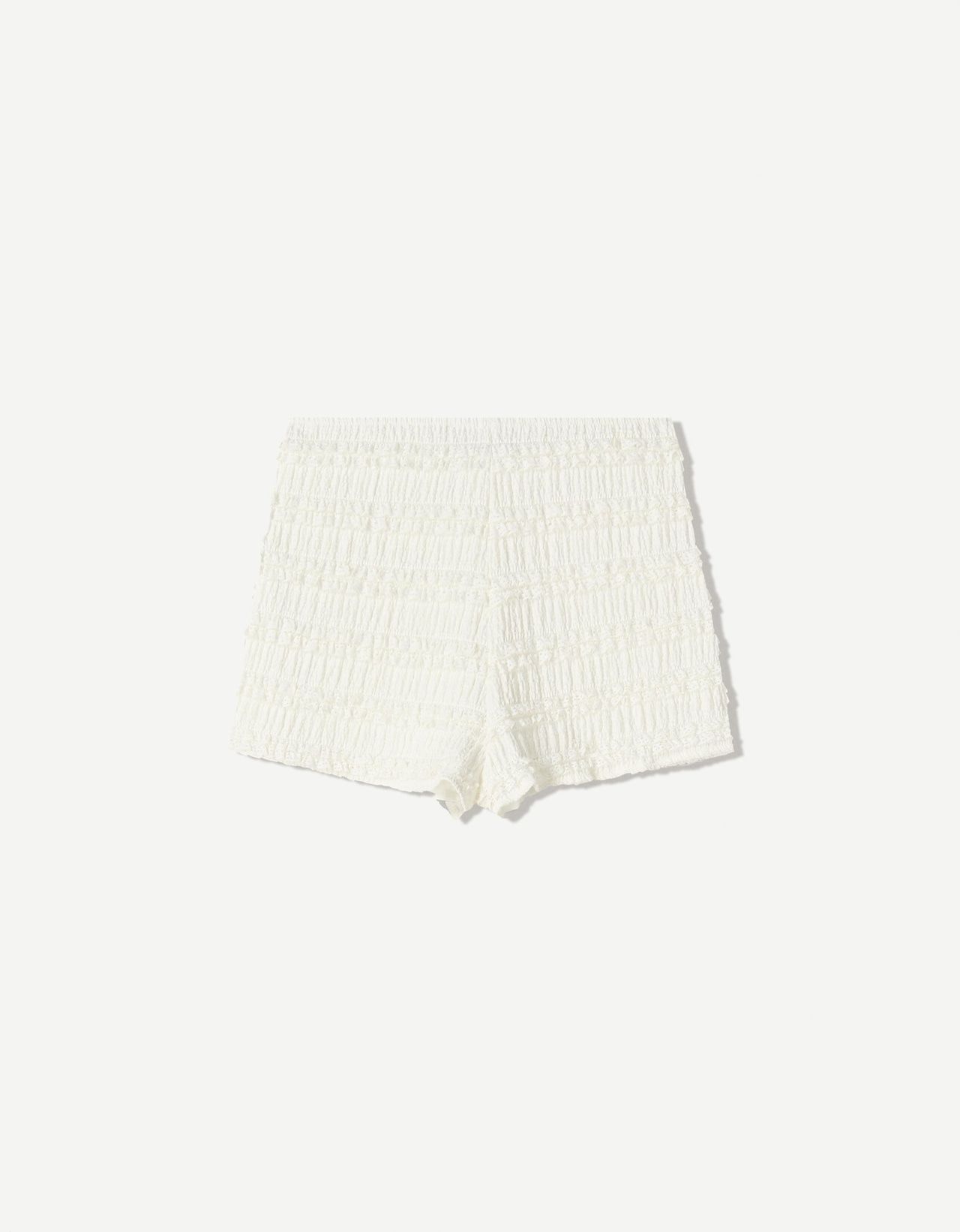 버쉬카 텍스처 와플 니트 러플 반바지 8336/662 OFF WHITE - 상세 이미지 3