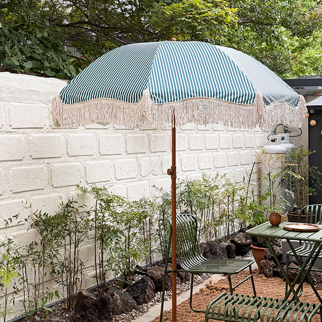 빈슨메시프 태슬 멀티 스트라이프 2M 일반 파라솔 낚시 비치 대형파라솔 그늘막 천막