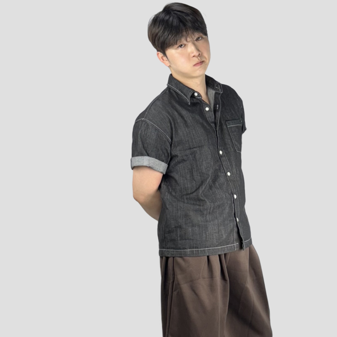 남자청남방 오버핏반팔셔츠 남자데님셔츠 이미지 6
