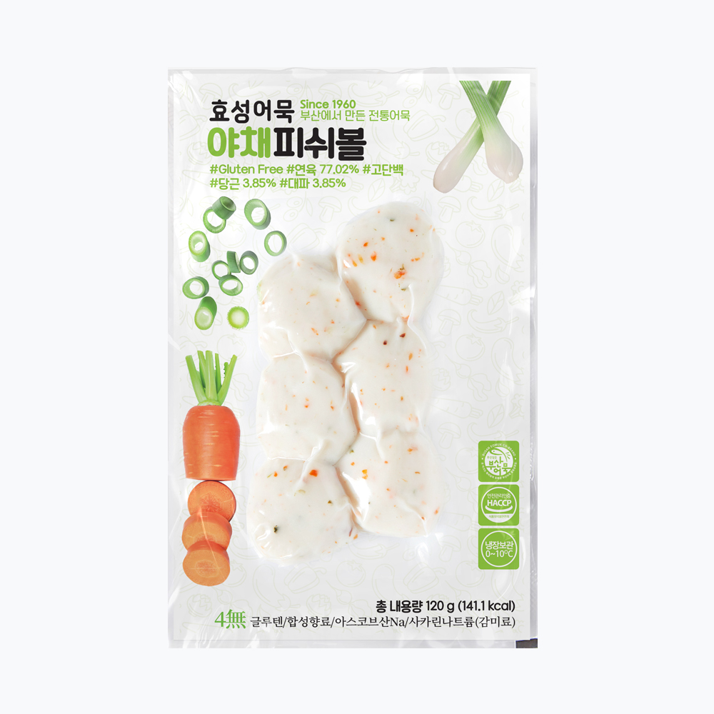 효성어묵 야채피쉬볼 6개입 - 상품 이미지