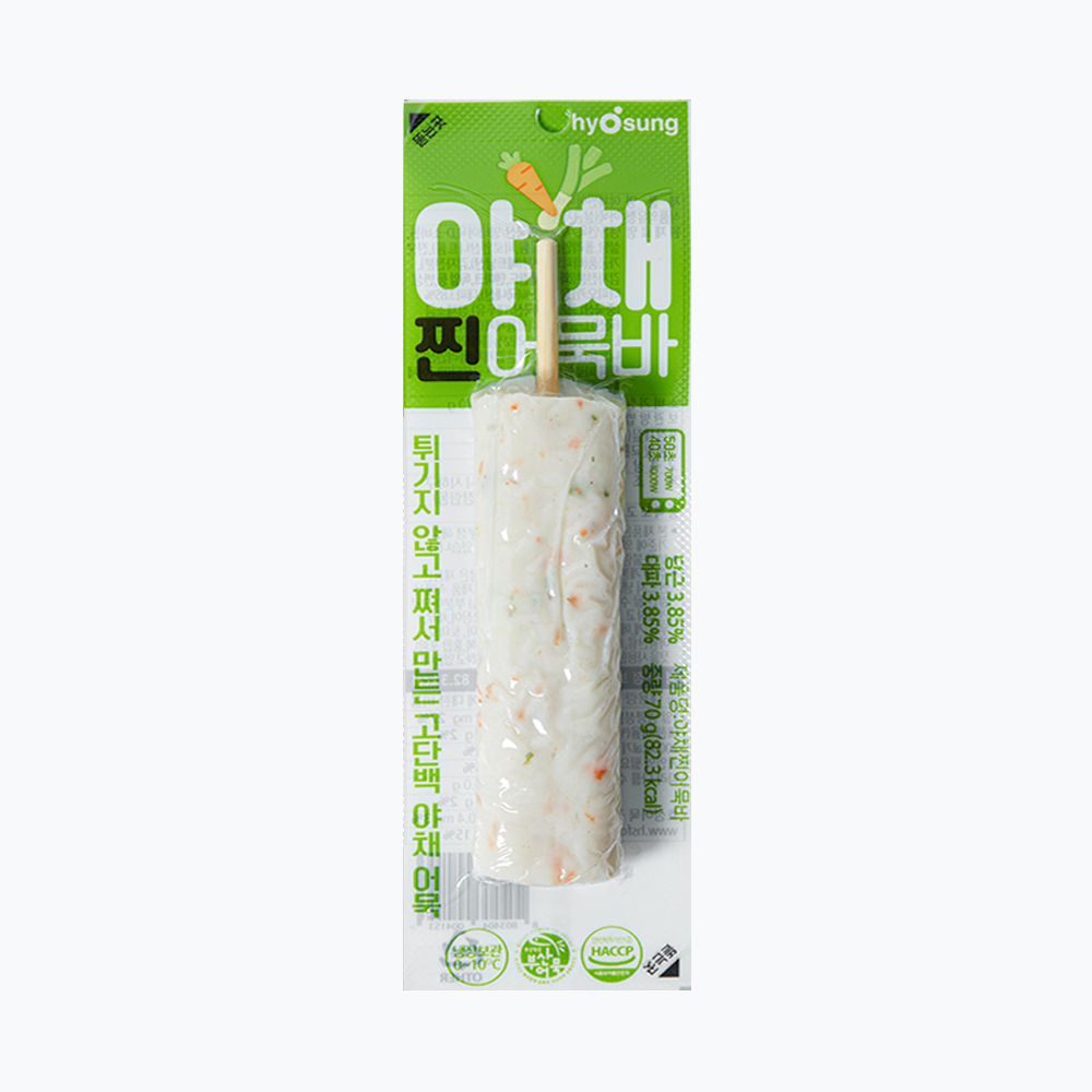 효성어묵 야채 찐어묵바 - 상품 이미지
